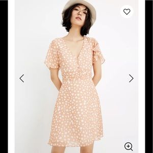 Madewell Ruched-Waist Mini Dress in Star Shower